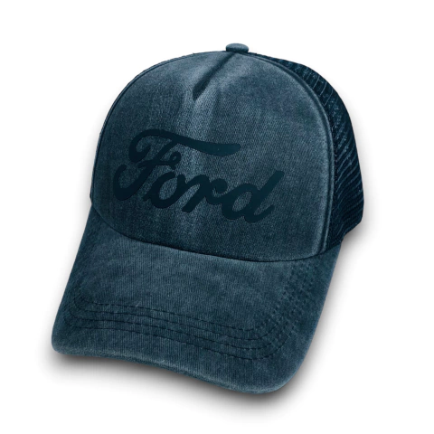 Gorra trucker prelavada Ford silicona 3DE