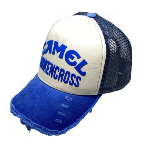 Gorra trucker prelavada Camel Smokercross silicona 3DE