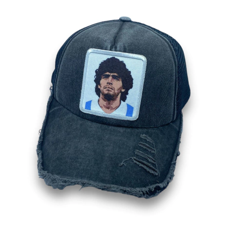 Gorra maradona 10 prelavada negra
