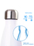 Imagen de Botella térmica de acero inoxidable blanco esmaltado 500ML Sublimable