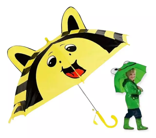 Paraguas Infantil Con Diseño Animales Lluvia con animales