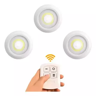 Kit Luces Led Blancas Control Remoto X3 Inalámbrica