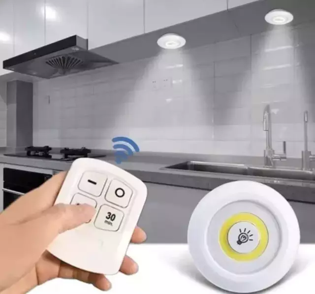 Imagen de Kit Luces Led Blancas Control Remoto X3 Inalámbrica