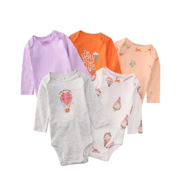 Set 5 Piezas Carters Body Manga Larga Nena 24 Meses China - tienda online