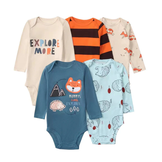 Set 5 Piezas Carters Body Manga Larga Nene 18 Meses China - tienda online