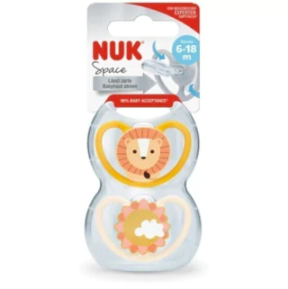 Set 2 Chupetes Space Nuk 6 A 18 Meses Bebe