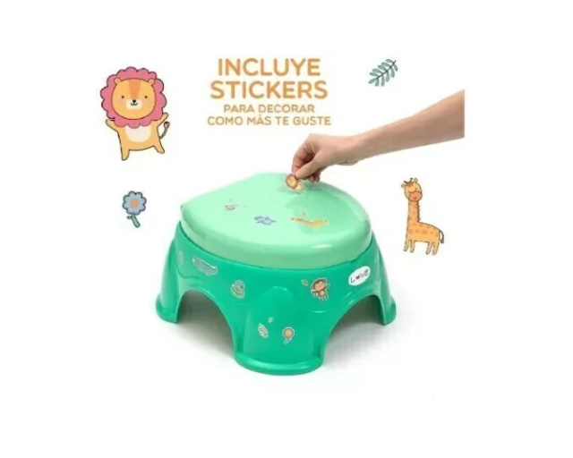 Pelela Infantil 3 En 1 Banquito Reductor Stickers Love - tienda online