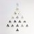 Adorno Parede Metálico Dourado 16pc Triangulo Confetti Umbra - Delar