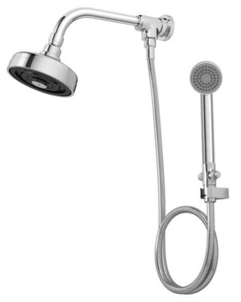 Kit chuveiro com desviador e ducha manual Acqua Plus Cromado 1990.C.STD.KIT Deca