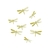 Adorno de Parede Libélulas Wallflutter Dourado (08 pçs)