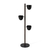 Coluna Botânica Floristand Madeira Escura/Preto - comprar online