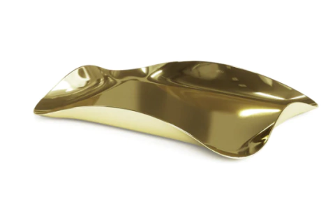 Bandeja dourada Wave Umbra