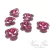 Mini rosas metálicas rosa x 6 unid. - Vanesa Pena