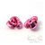 Mini rosas metálicas rosa x 6 unid. - tienda online