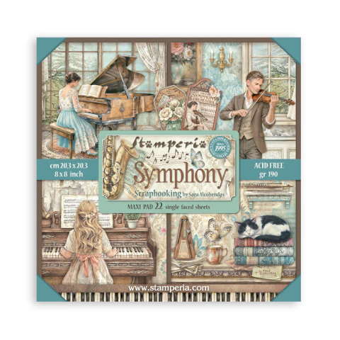 Album 20X20- SYMPHONY- 22 Hojas simple - STAMPERIA -