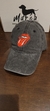 Gorra de gabardina negra gatado Lengua Rolling stone en internet