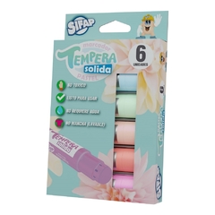 Témpera Sólida 6 Colores Pasteles Sifap