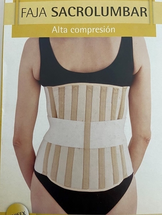 Faja sacrolumbar anatómica 28 cm Alta compresión