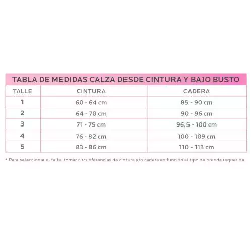 Calza con faja desde bajo busto - Tienda de salud Gelform