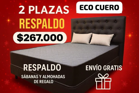 PROMO ESTÁNDAR 2 PLAZAS COMPLETO sábanas y almohadas de REGALO
