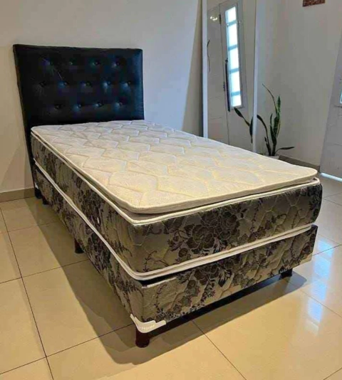 CARIBE PREMIUM 100X190 ESPUMA ALTA DENSIDAD DOBLE PILLOW