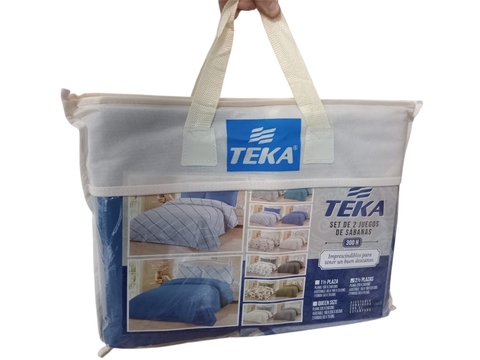 2 juego de sabana 2 1/2 300 hilos teka 2 x 1 - comprar online