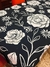 Manteles de tela tropical (Antimanchas) - FLORES NEGRAS Y BLANCAS - comprar online