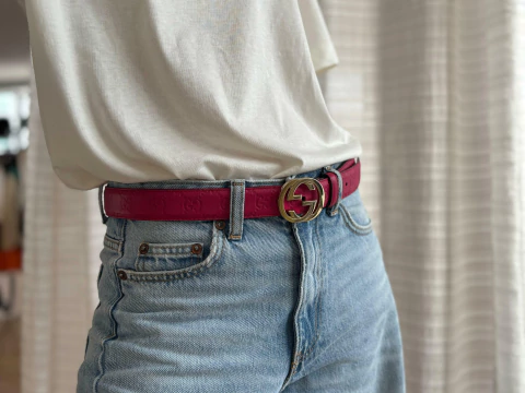 Cinto Gucci Pink - comprar online