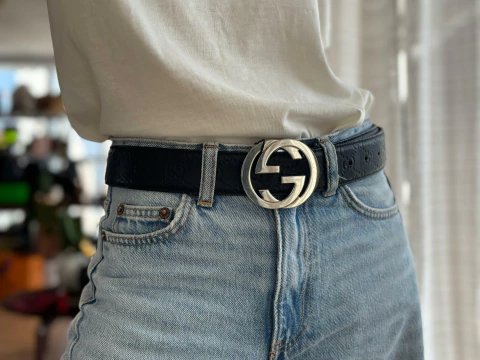 Cinto Gucci preto - comprar online