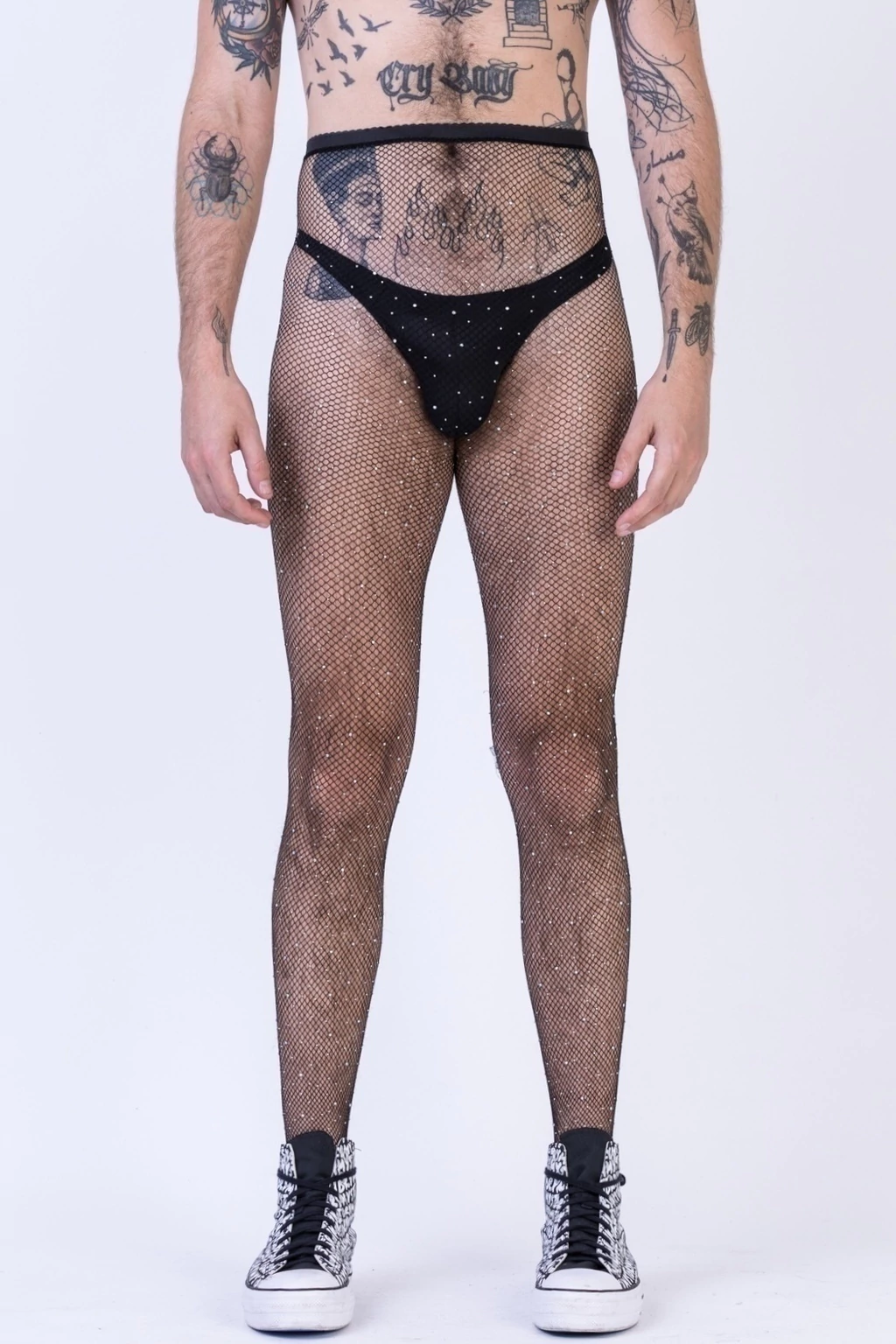 MEIA ARRASTÃO HOTFIX PRETO