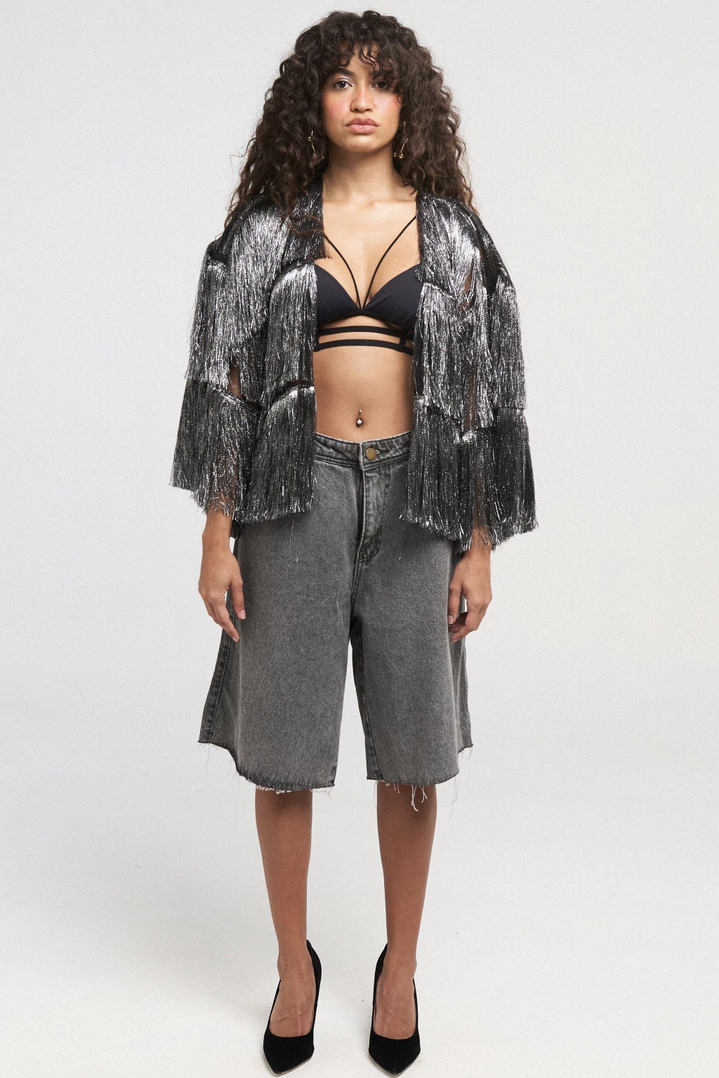 CASACO FRANJA STAR PRATEADO