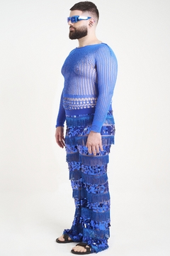 CALÇA RETA SAMBA AZUL - PAETEH