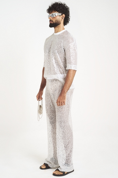 CALÇA RETA IBIZA PRATEADO