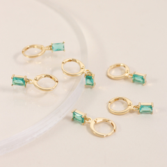 Aros Zalia verde Turquesa - comprar online