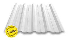 Telha aço tapume - 2,20m (2ª Linha) - branca