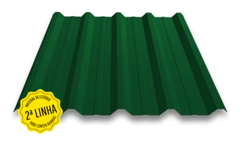 Telha aço tapume - 2.20m - (2ª Linha) - verde