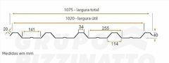 Telha termoacústica aço com eps (por metro) - Colada na internet