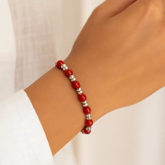 Pulsera Bolitas Rojas en internet