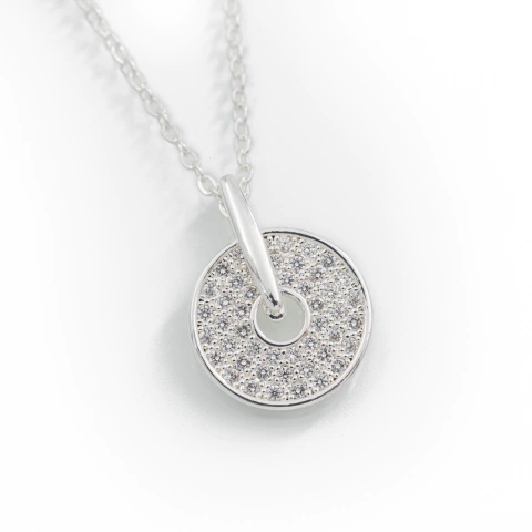 Collar Círculo Micro Pave