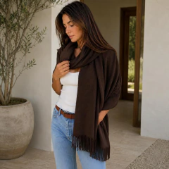 Pashmina Lana Choco - comprar online