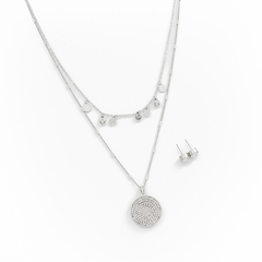 Conjunto 2 Niveles Circulo Strass