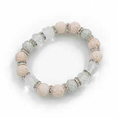 Pulsera Perlas Marmoladas y Strass
