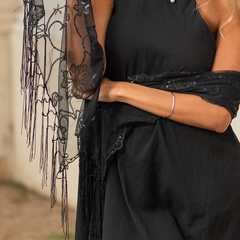 Chal Rectangular Lentejuelas Negro - Soleil Bijouterie - Accesorios de Moda en Córdoba.