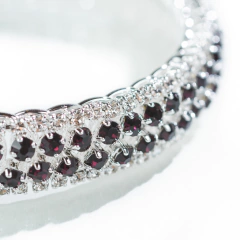 Pulsera Ajustable Strass Combinado - Soleil Bijouterie - Accesorios de Moda en Córdoba.