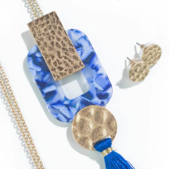 Conjunto Largo Resina Azul - comprar online