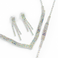 Conjunto Strass en V Aurora Boreal