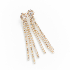 Aros Flor y Tiras Strass