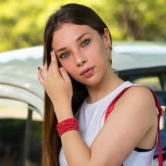 Set 9 Pulseras Piedras Rojas - comprar online