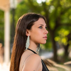 Aros Strass Pino Largo - tienda online