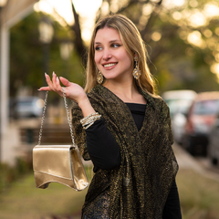 Cartera Champagne Dos Correas - comprar online